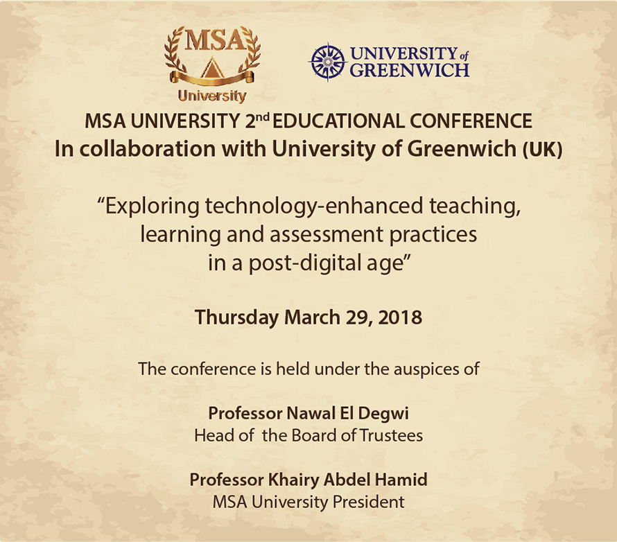 MSA University - 2nd Annual International Teaching, Learning and Assessment Conference