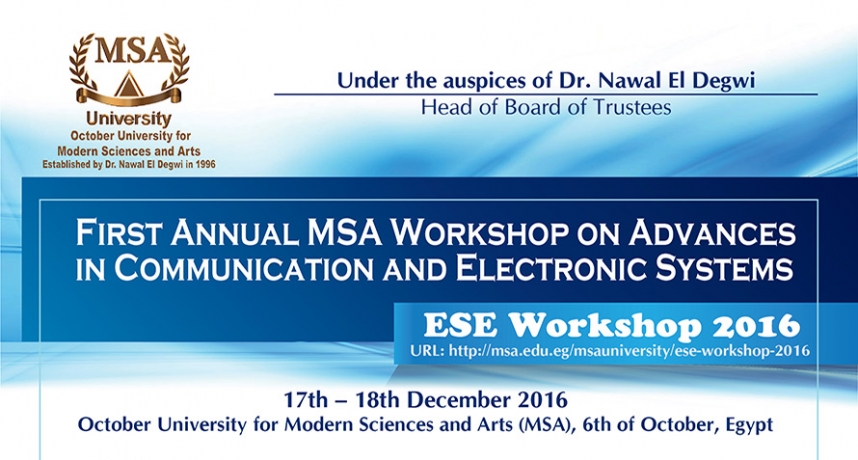 1st MSA International Workshop on Communications & Electronics