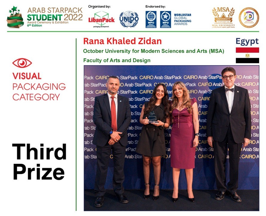 Third Prize Visual Packaging Category: Rana Khaled Zidan