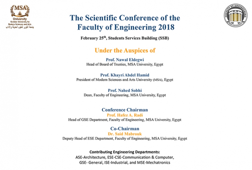 The Scientific Conference of the  Faculty of Engineering 2018