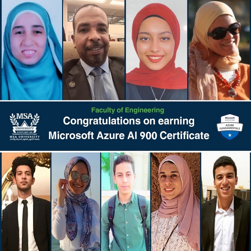 Faculty of Engineering Staff Members & Students - Microsoft Azure 900 AI Certification